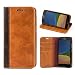 Produktbild Mulbess Leder Tasche im BookStyle und 3 Kartenfach für Lenovo Moto G5 Hülle Flip Case Cover,Braun