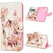 Produktbild 2× Flip Handy Schutzhülle für Huawei P Smart +, Stoßfest Weich PU Leder Damen Herren Karten Magnet Stand Halter Farbdruck Brieftasche Klappetui (Kat+Flamingo)