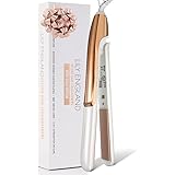 Hair Straighteners, Straightens & Curls, 100℃-230℃ Adjustable Temperature with Ceramic Plates - Rose Gold - UK-Plug by Lily E