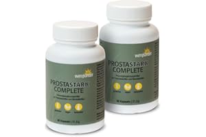 WELLPURSAN GMBH Wellpursan Prostastark Complete – Pack of 180 Prostate Capsules with Pumpkin Seed Powder, Saw Palmetto Extract and Pomegranate Peel, Rich in Lycopene, Selenium and Zinc - 100% Vegan and Free from