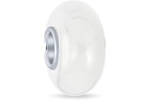 BLING JEWELRY Liscio Liscio Opaco Murano Vetro Solido Colori Distanziatore Charms Si Adatta Bracciale Europeo Fascino Per Le Donne Adolescenti .925 Sterling Silver