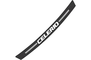 JYMLOV 90cm Car Rear Bumper Protectors for Suz-uki Celerio Trunk Door Sill Carbon Fiber Anti-Scratch Protective Tailgate Trim Sticker Styling Accessories,Black