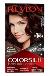 Revlon Colorsilk Beautiful Color, Permanet Hair Color with Keratin, 40ml + 40ml + 11.8ml - Medium Golden Chest Nut Brown 4GC (Pack of 1)