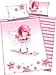Personalised baby duvet cover lined pink Lovelyn-Motif with your desired name 100x135 cm