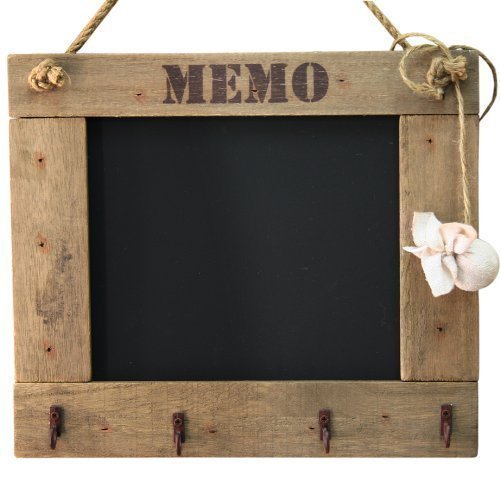 Shabby Chic Memo Tafel mit Haken ~ 30 cm x 26 cm Tafel