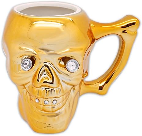 'Fine Coffee Cup "Skull in Shiny Gold