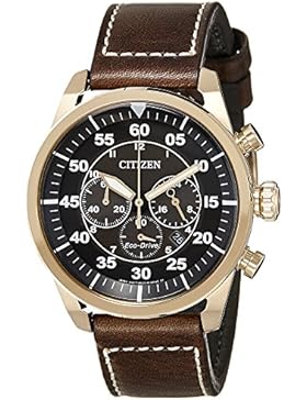 Citizen Herren-Armbanduhr Chronograph Quarz Leder CA4213-00E