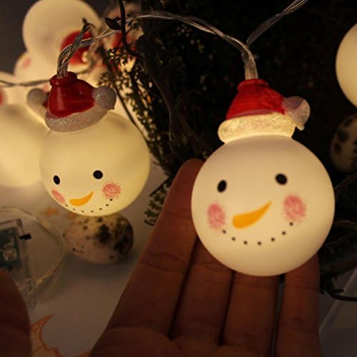 CHshe Kawaii Mr.Snowman String Fairy Lights, "Light up the Light of the Night and Life" 10 LED 1.2M Warm White Energy Saving Hot Sale For Christmas Wedding Party