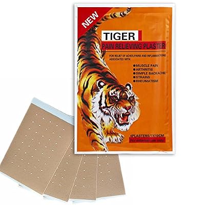 A&M FITNESS Baume Du Tigre Patch (Tiger Balm), A&M Fitness, Lot de 4 Patchs Anti Douleur Récupération Véritable Reméde Chinois, Idéal Pour Douleurs au Cou, Nuque, Epaules, Articulations, Courbatures...
