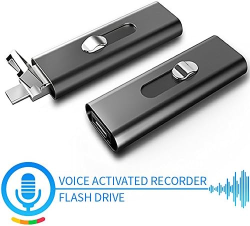 Digital Voice Activated Recorder| Spy Voice Audio Gadget| 32 GB Flash Drive with Built-In Microphone| Real 17 Hours Battery | Record and Charge Simultaneously | 588 Hours of Recording Capacity| USFVA-32GB