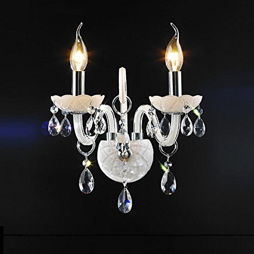 Preisvergleich Produktbild GAOJUAN Kerze Führte Kristallwandlampe Headliving Raum Einfaches Glasschlafzimmer Nachttischlampe Wohnzimmer-Hintergrund-Wand-Glaswand Beleuchtet Korridorwandlampe,B
