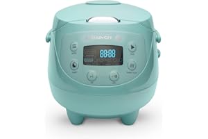 Reishunger Cyfrowy mini ryżowar i parowar w kolorze miętowy - Funkcja utrzymywania ciepła, minutnik & garnek premium - mały multicooker, 8 programów, 7-fazowa technologia gotowania, 1-3 osoby