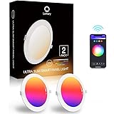 Lumary faretti da incasso led WiFi 12W Faretti LED Ultrasottili RGBWW 840LM APP Controllo Multi Colore Dimmerabile Musica Far
