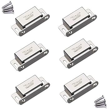 BuxiuGK Möbelmagnete 6 Stück - Edelstahl Magnetverschlüsse Mit Schrauben