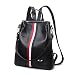 Produktbild GUANGMING77 _Damen Rucksack Rucksack Rucksack, Farbe, Schwarz, Rot Und Weiß Blauen Streifen