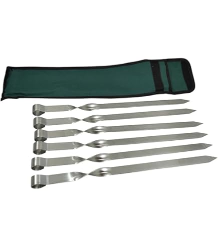 Spiedini In Acciaio Inox 40cm - 12 Pezzi Per Barbecue - Foto 10