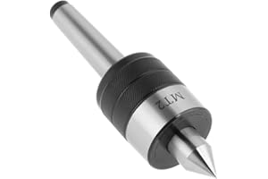 ZERONE Mt2 Live Revolving Center, Precision MT2 Turning Live Center Metal Turning Tool for Woodworking Lathe Machine, 0.005 Accuracy