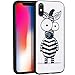 Produktbild Conie CC234 Colored Case Kompatibel mit iPhone X/XS, Handy Case Motiv Look Shock Resistent Muster TPU Cover für iPhone 10 Handyhülle Motiv Zebra