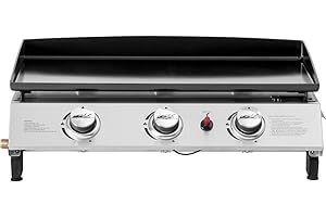 HABITAT ET JARDIN Plancha de gas 3 fuegos Jolly - 7,5 Kw - Gris