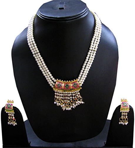 Shoppingover Bollywood Kundan Polki Decorated Wedding Bridal Jewellery Women Jewelry Set Necklace and Earrings