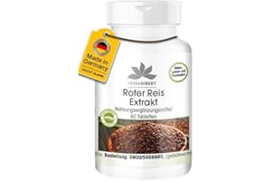 ‎HERBA DIREKT Roter Reis Extrakt Kapseln - mit 2.95mg Monacolin K - 60 Tabletten - hochdosiert - Vegan | HERBADIREKT by Warnke Vitalstoffe - Deutsche Apothekenqualität