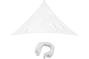 jarolift Voile d'ombrage Pare-Soleil Triangle isocèle, Hydrofuge, Brise-Soleil pour terrasse Jardin Balcon, Tissu Polyester 500 x 500 x 500 cm, Blanc crème