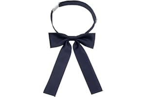 Mantieqingway Bow Ties for Women/Girls, Pre-tied Adjustable Bowties Solid Color Polyester Bow Tie for School Uniform Shirt