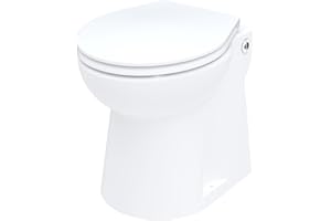 SANIPRO - WC Broyeur Intégré Setsan - Broyeur WC avec WC à Poser Inclus - Sans Réservoir de Chasse - 42 x 37 x 47 cm - Made in France - Blanc