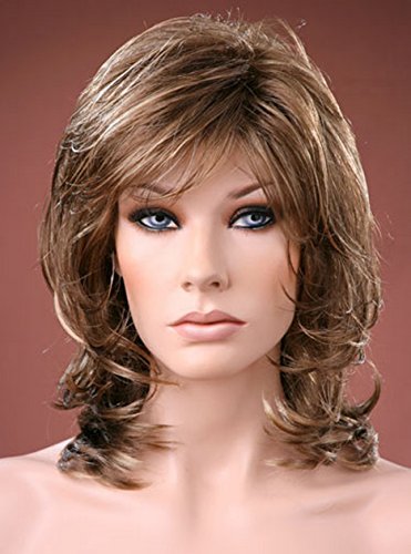 Forever Young Ladies Medium WIG Tousled Layers Style marrone con riflessi biondo cenere parrucca