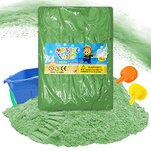 Innova SAFE & SUNNY Motion Play Magic Sand for Kids (1kg) | Creative, Art Toy for Children | Green Turtle