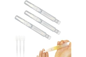 HAPPYGO 3 stylos d'huile de cornée vraiment réutilisables de 6ml réutilisables stylos vides pour un complément facile d'huile de Jojoba/vernis à ongles/vernis à cheveux