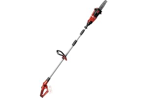 Einhell Sierra de pértiga a batería - GE-LC 18 Li T-Solo, mango telescópico y auxiliar, espada y cadena Oregon, Sin batería intercambiable ni cargador