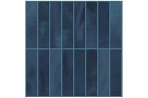 GRIPRO Peel and Stick Wall Tile – 10"x10" 3D Adhesive Backsplash Tile for Kitchen, Bathroom 3D Wall Panels (4 Sheets, Dark Blue)