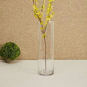 Home Centre Glass Florence Vase (15 X 15 X 49.5 cm, Transparent)