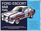 400 mm x 300 mm FORD ESCORT MK2 RALLY BESONDERES GROSSES METALLSCHILD CA 40.64 CM X 30.48 CM