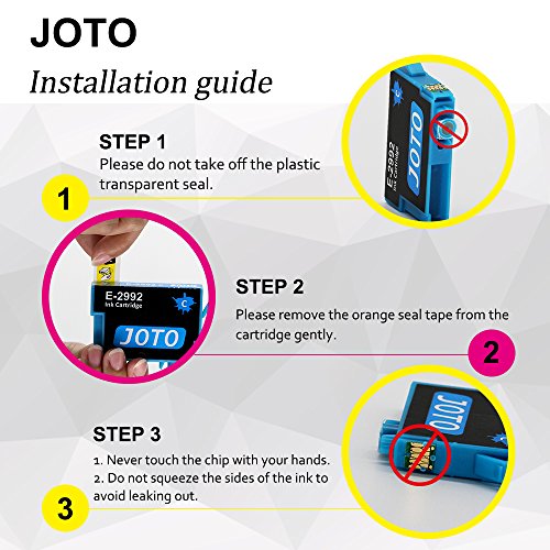 JOTO 29XL Cartuchos de tinta Epson 29XL 29  4 Negro 2 Cian 2 Magenta 2 Amarillo  Alta Capacidad Compatible con Epson Expression Home XP-342 XP-332 XP-345 XP-442 XP-445 XP-432 XP-247 XP-335 XP-235 XP-245 XP-435 XP-330 XP-430