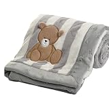 manta arrullo bebe invierno Incluye: 1 x manta infantil LIMISKY Mantitas para bebés Franela espesa Mantas pequeñas de bebé Mantas de niños Mantas de dibujos animados Mantas infantiles 75 * 100 cm aplicable bebé 0-3 años gris/azul/rosa
