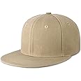 INFISPACE Men's Cotton Hip-Hop Snapback Beige Cap