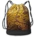 Produktbild NGDUTZ Men & Women Waterproof Large Storage Drawstring Backpack - Earth Vintage Retro World Map Art Cinch Backpack Sackpack Tote Sack for Gym Hiking School