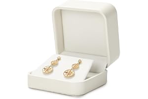 Papten Örhänge Box Örhänge Förvaring Smyckesbox Vit earring box