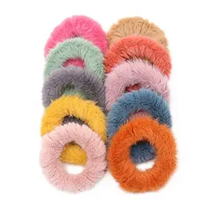 10 PCS Elastic Hair Ties,No Crease - Colorful Trace less Hair Scrunchies For Women Ladies And Girls Hair Accessories (colorful1)