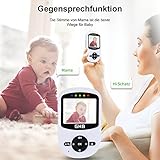 GHB Babyphone 2,4 GHz Babymonitor Drahtloser Digitalkamera 2,4 Zoll LCD Display mit Nachtlicht Gegensprechfunktion und Temperatur - 4