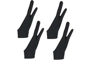 PFLYPF 4 zeichenhandschuhe, elastische Antifoulinghandschuhe, Künstlerhandschuhe, Zweifingerhandschuhe, Handgelenkschützer, spezielle flache Platte zum Malen und Skizzieren (8,5 * 21,5 cm)