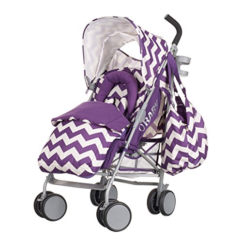 Obaby Metis Plus Stroller ZigZag Bundle (Purple)