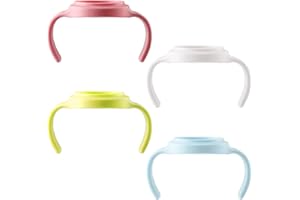 Tabanzhe Baby Bottle Handles 4PCS Bottle Holder for Baby Feeding Compatible with Mam Bottles Encourages Independent Drinking Bottle Accessories for Teaching Baby