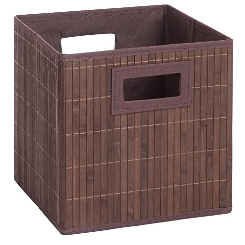 (H&S) Aufbewahrungsbox BEN - Faltbox - Korb - Bambus - 28x28x28 cm - (Braun)