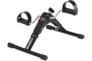 BOUDECH Mini Cyclette biciclo pedaliera Pieghevole per Riabilitazione Muscolare Braccia e Gambe
