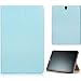 Produktbild KingSang Samsung Galaxy Tab S3 9.7 Lederhülle - mit Einschlaf / Aufwach Funktion Tab S3 2017 Leder Tasche Hülle Case Auto Sleep / Wake Up [Ultra Dünn] Brieftasche Slim Leder Schutzhülle für Samsung Galaxy Tab S3 9.7 (2017) SM-T820/T825 Tablet (Licht Blau)