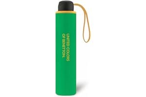 SAFTA happy rain 56204, Paraguas Plegable Manual 54 Cm Benetton Green Unisex niños, Verde, 95 cm