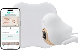 CÜBOAI CuboAi Sleep Safety Bundle for Proactive Safety Alerts & Breathing Motion Detection: 2.5K QHD Night Vision WiFi Baby Monitor Camera, 2-way Audio, Temperature & Humidity Sensor, Lullabies & App Control